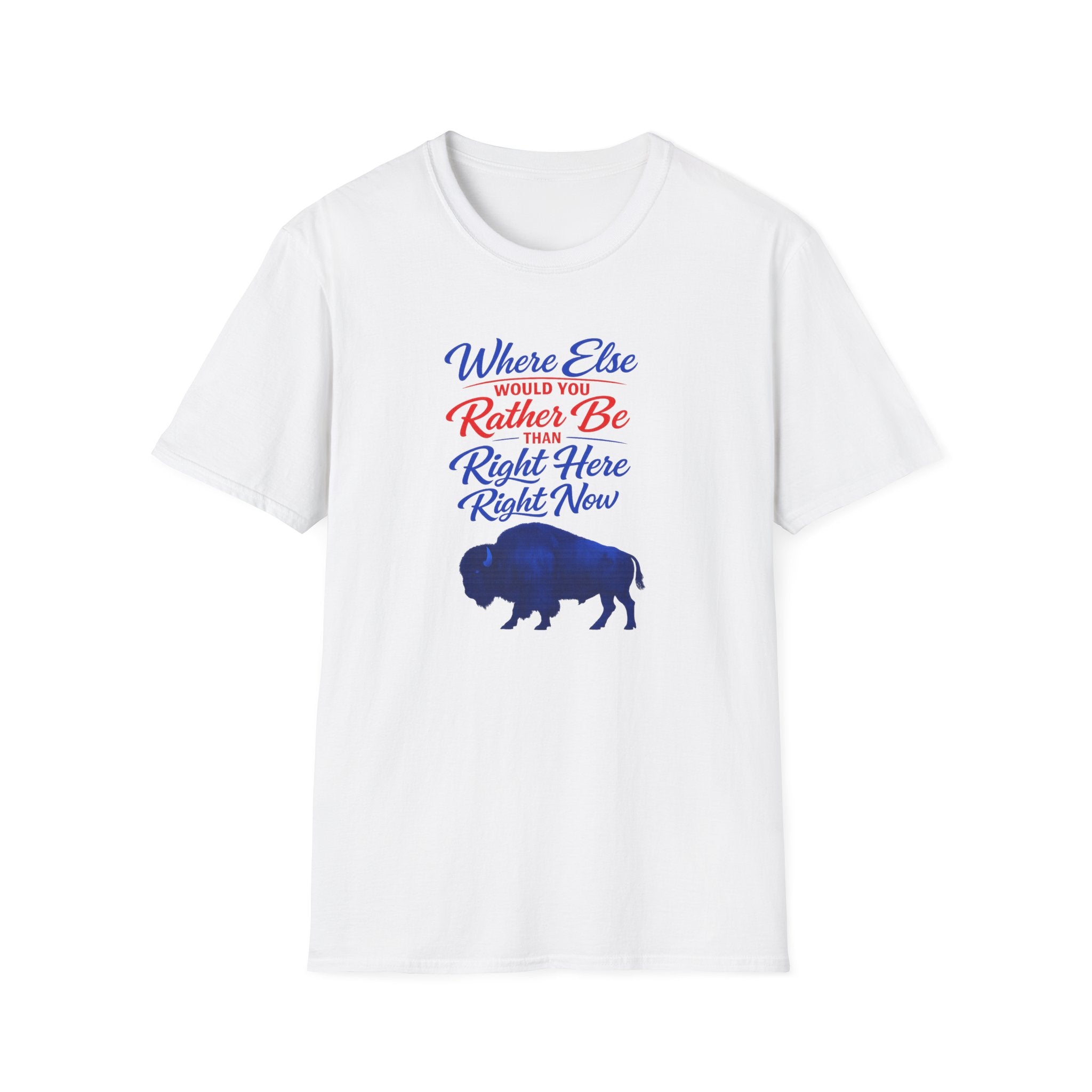 Where Else Would You Rather Be Right Here Right Now Buffalo T-Shirt | Buffalo Silhouette Tee