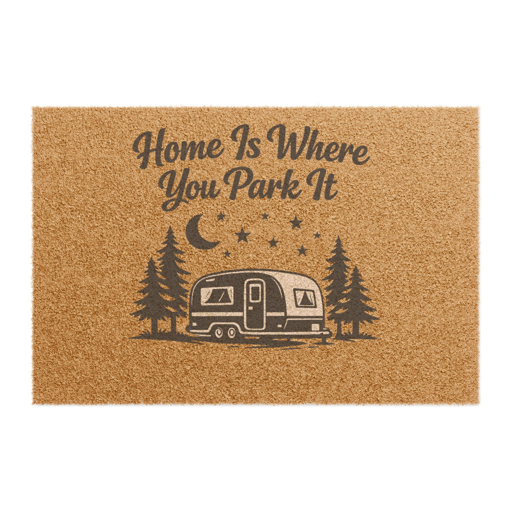 Doormat - "Home Is Where You Park It" Camper RV Welcome Mat