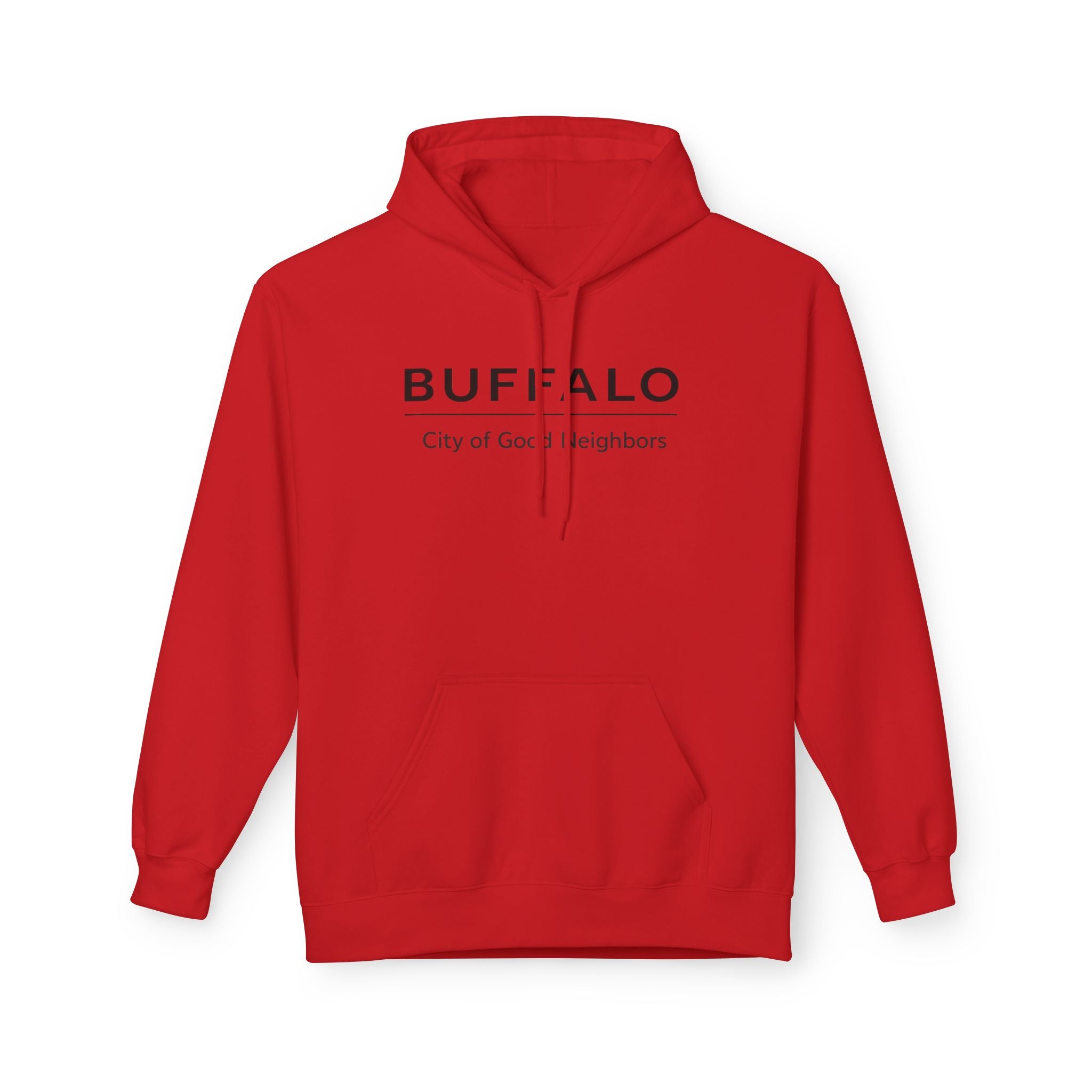 BUFFALO City of Good Neighbors Hoodie | Buffalo NY Minimal Text Pullover