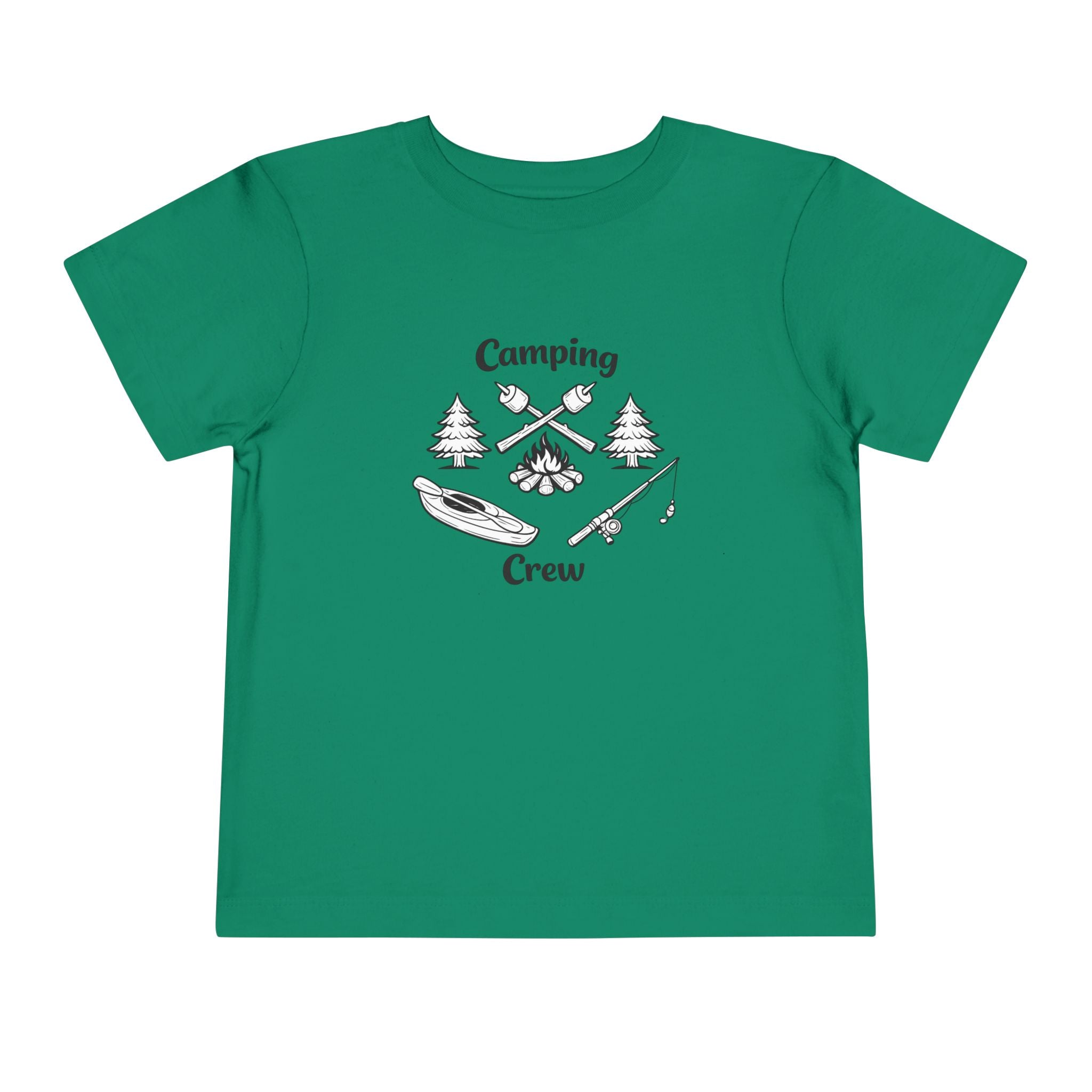 Camping Crew Toddler Tee | Kids Outdoor Camping Shirt, Kayak Fishing Bonfire Design
