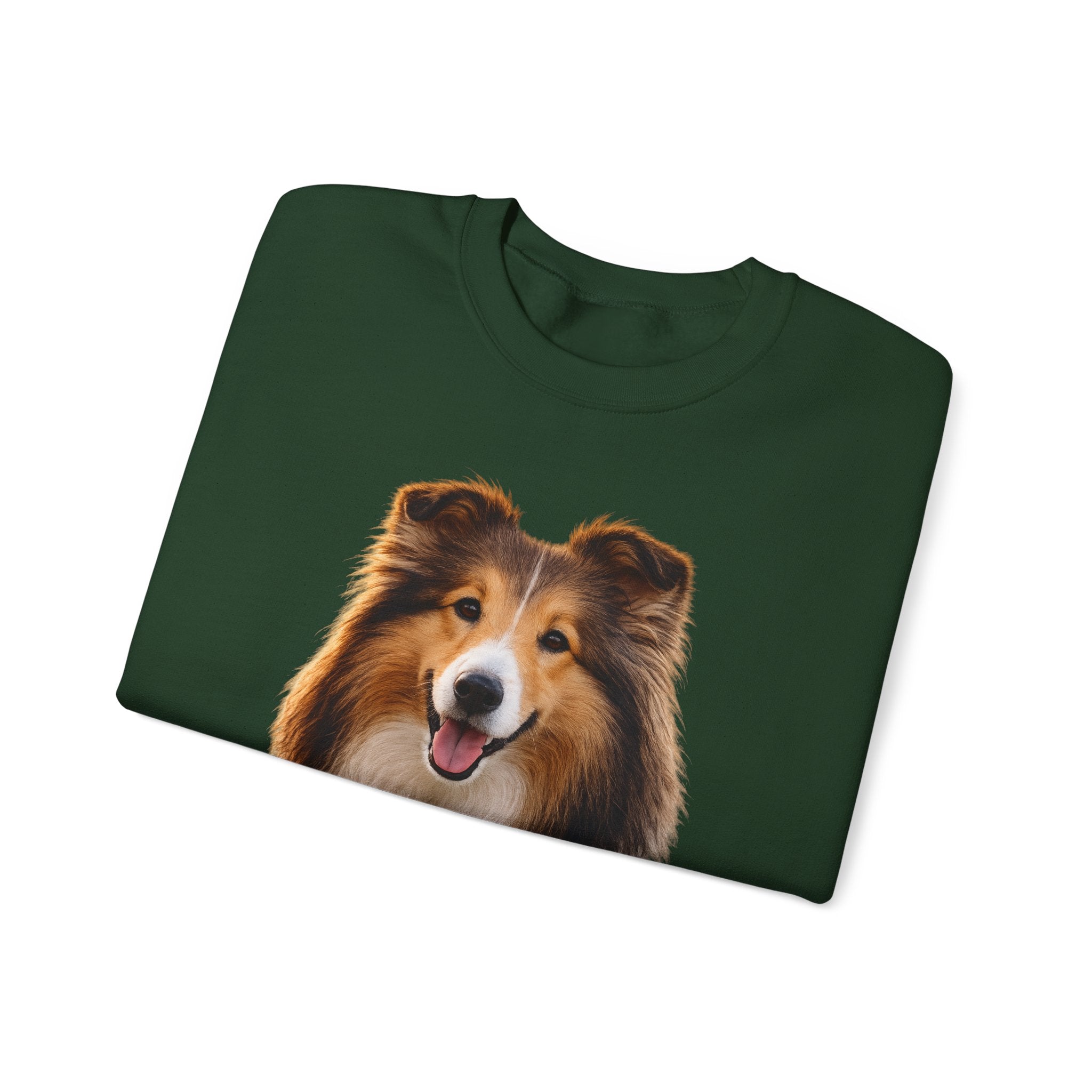 Smiling Collie Crewneck Sweatshirt | Collie Face Pullover