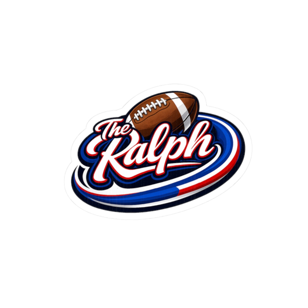 Buffalo The Ralph Football Script Sticker | Kiss-Cut Vinyl Decal