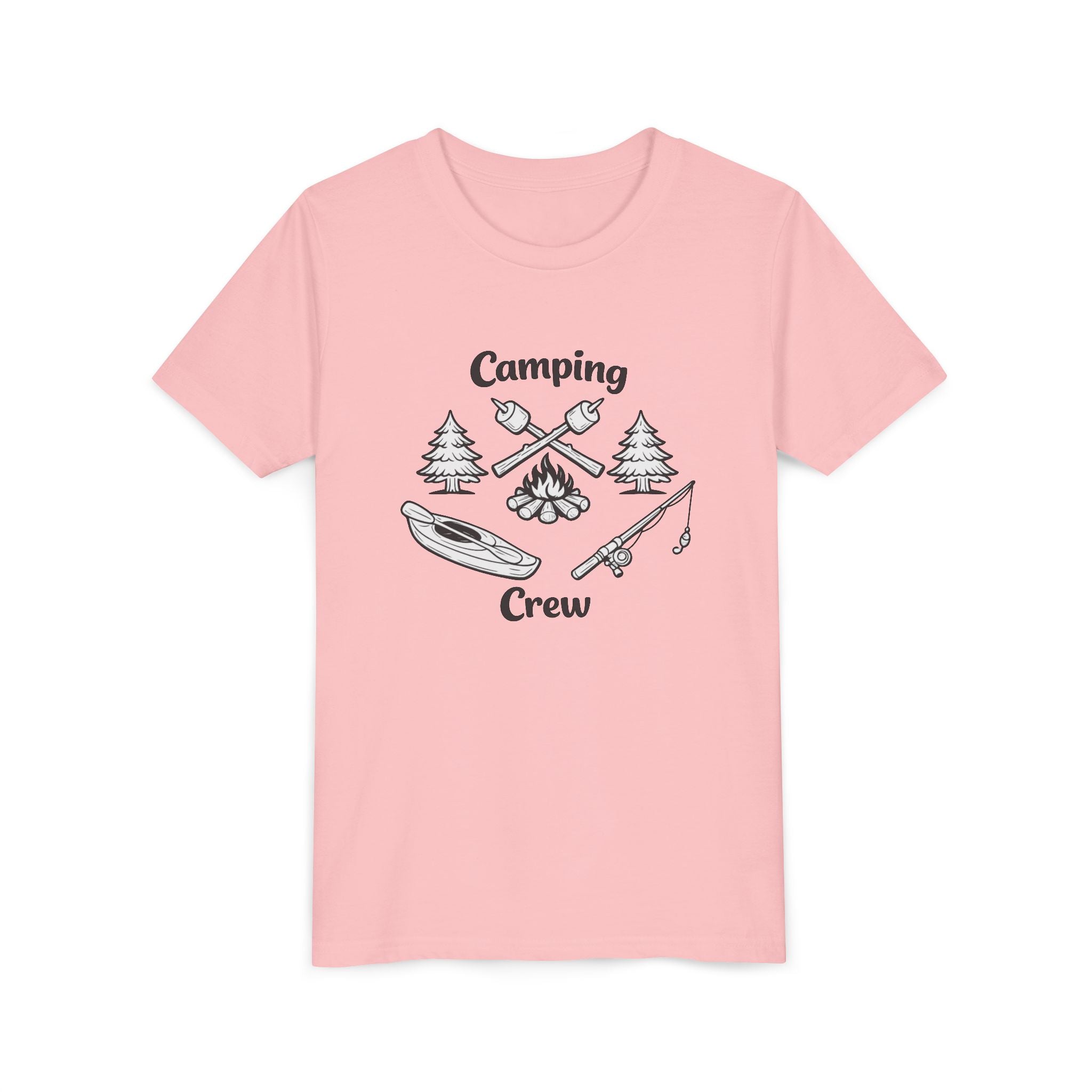 Camping Crew Youth Tee | Kayak, Campfire, Fishing Outdoors