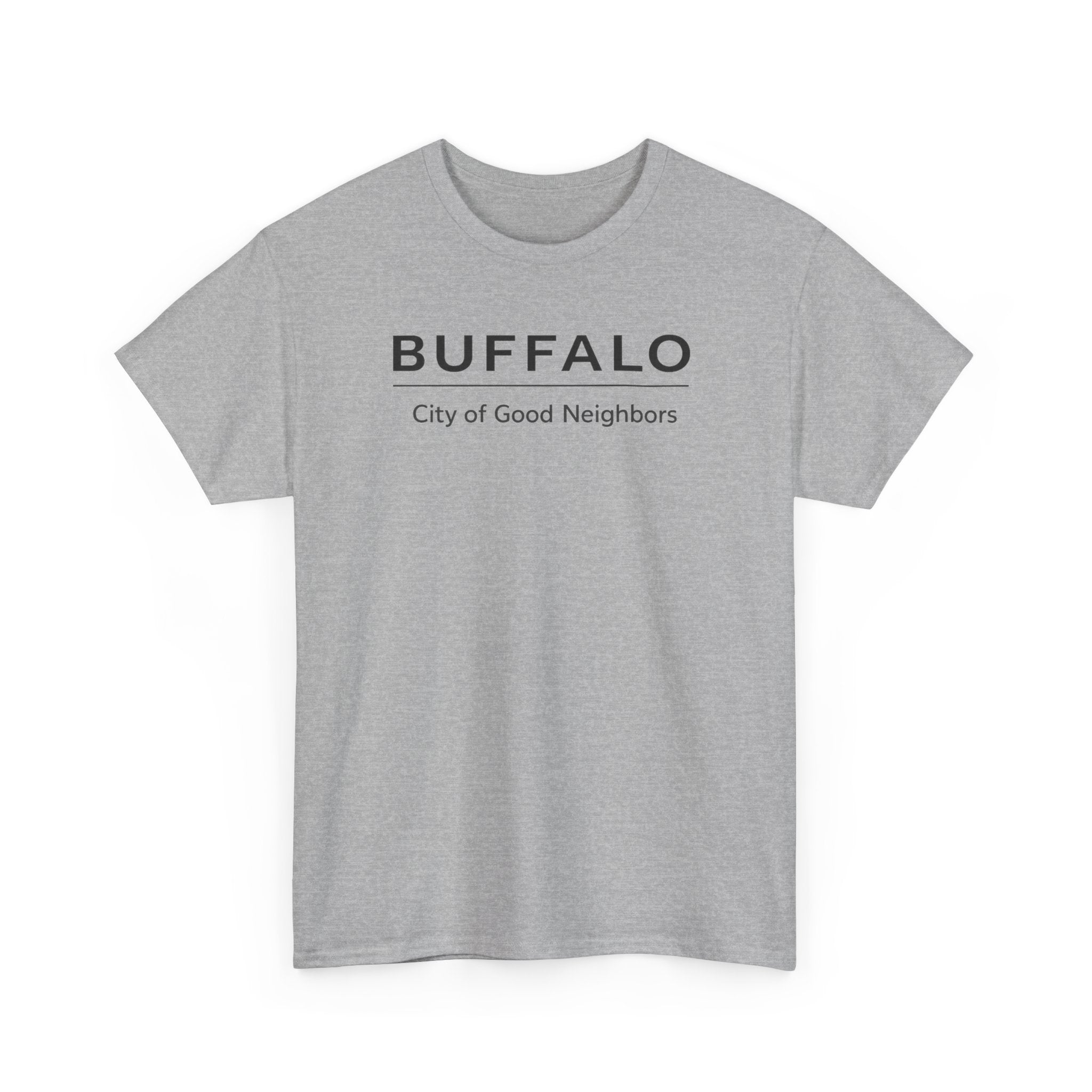 Buffalo City of Good Neighbors T-Shirt | Minimal City Text Tee