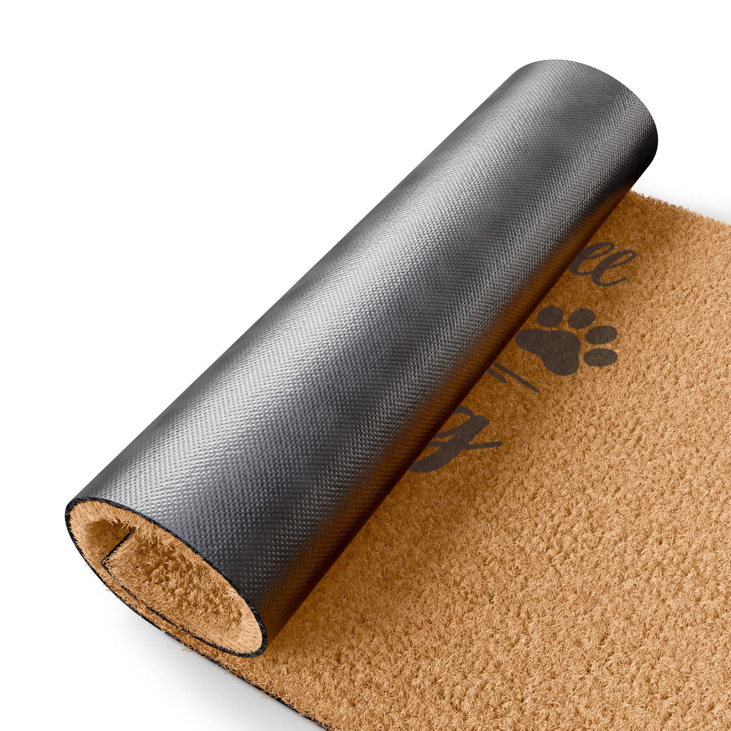 Doormat — “Life Isn’t All Dogs and Camping But It Should Be” Paw Print Welcome Mat