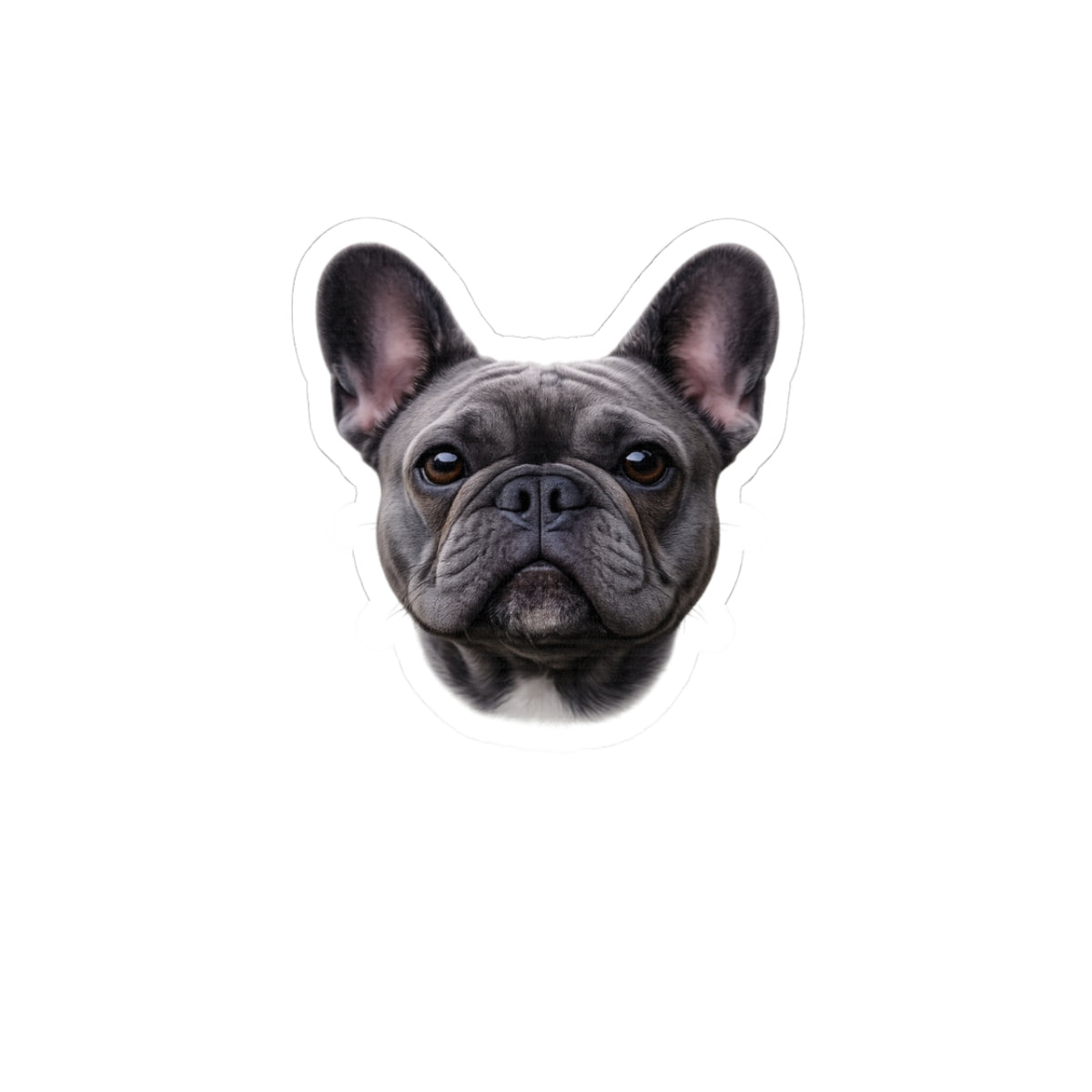 French Bulldog Face Sticker | Kiss-Cut Sticker