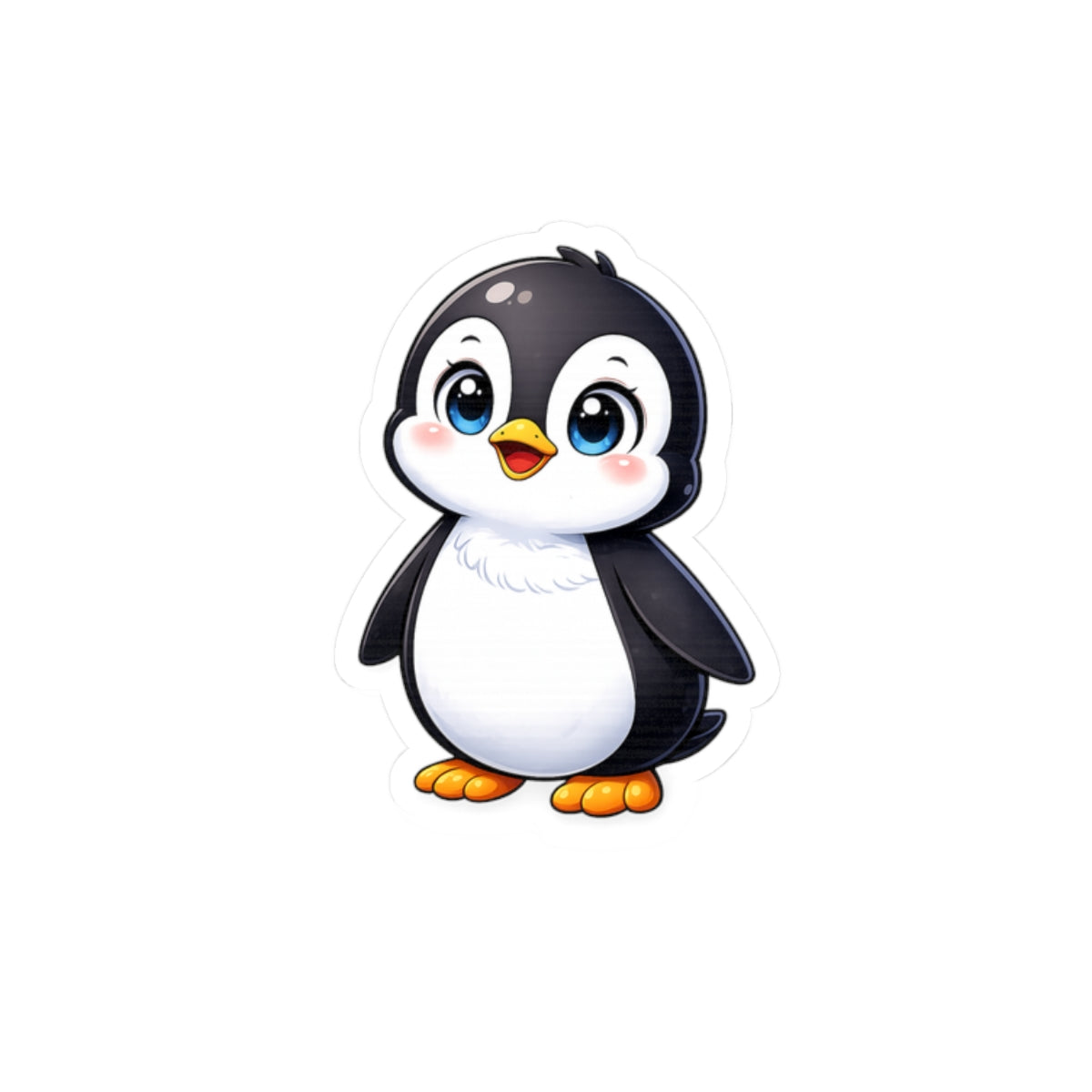 Cute Cartoon Penguin Kiss-Cut Stickers | Waterproof Vinyl Sticker