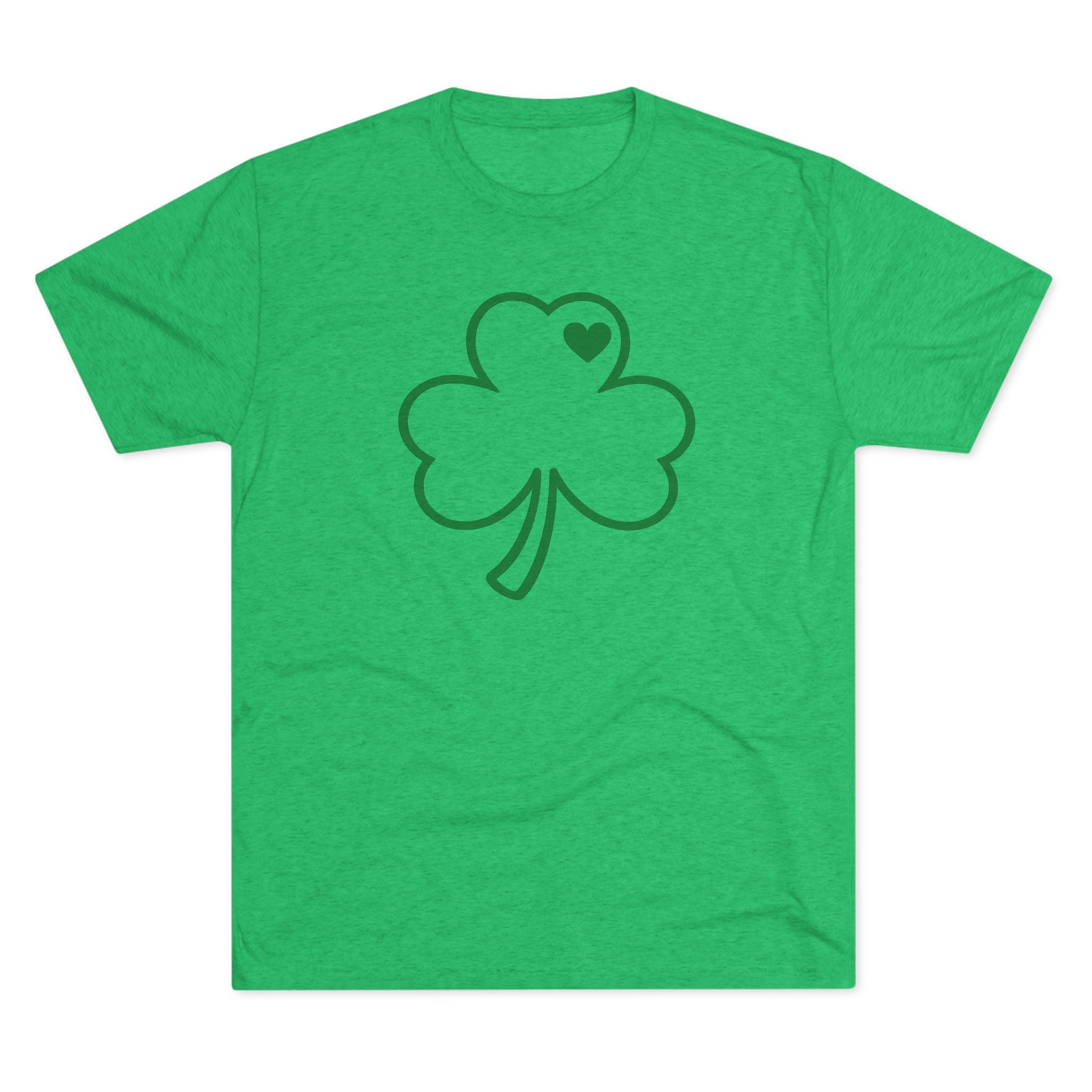 St. Patrick’s Shamrock Tee — Simple Clover with Heart Graphic