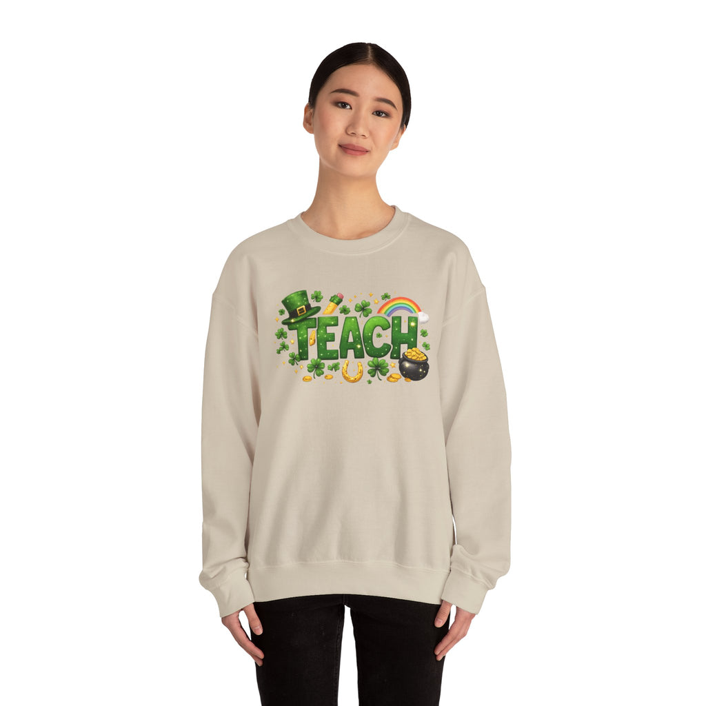 Teach St. Patrick's Day Crewneck Sweatshirt