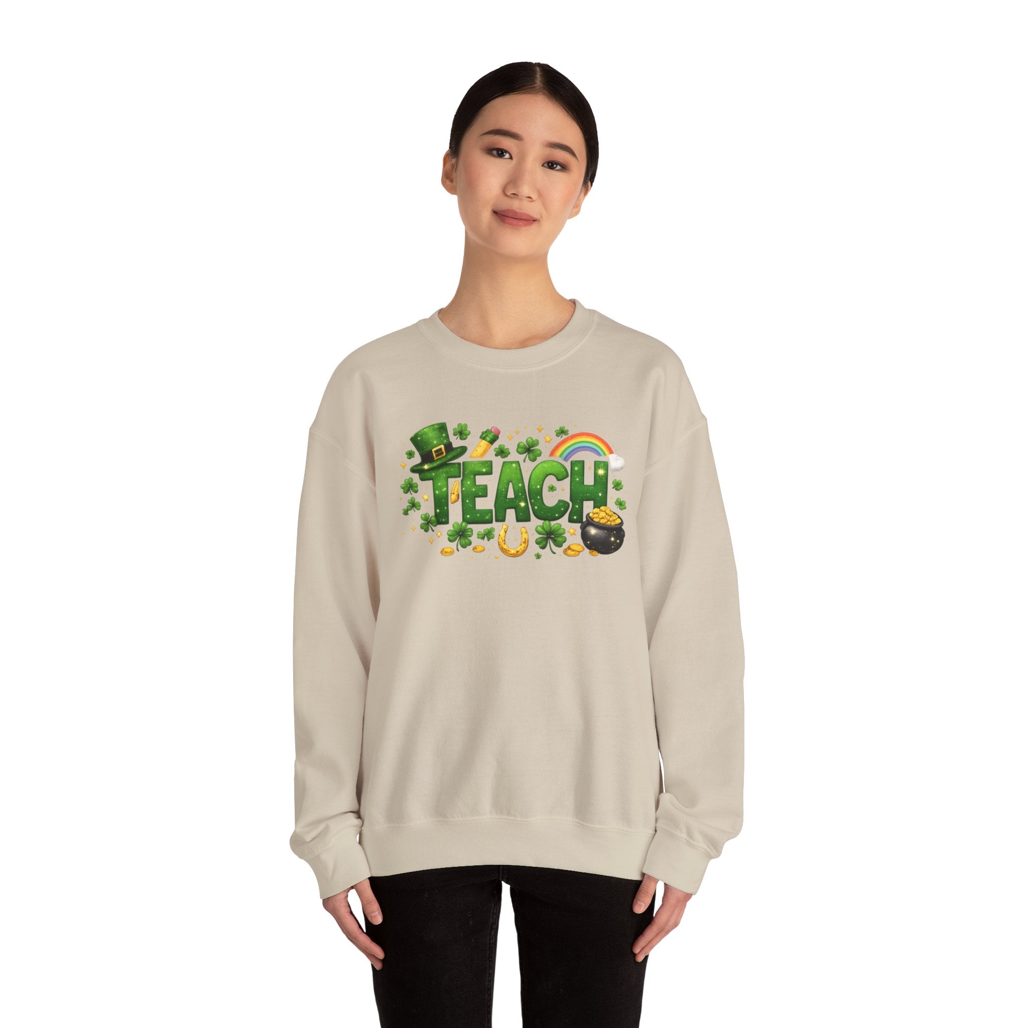 Teach St. Patrick's Day Crewneck Sweatshirt