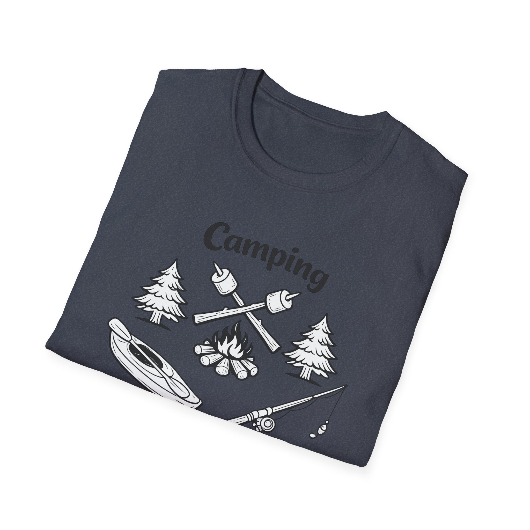 Camping Crew T-Shirt | Camping Icons, Kayak, Campfire, Fishing