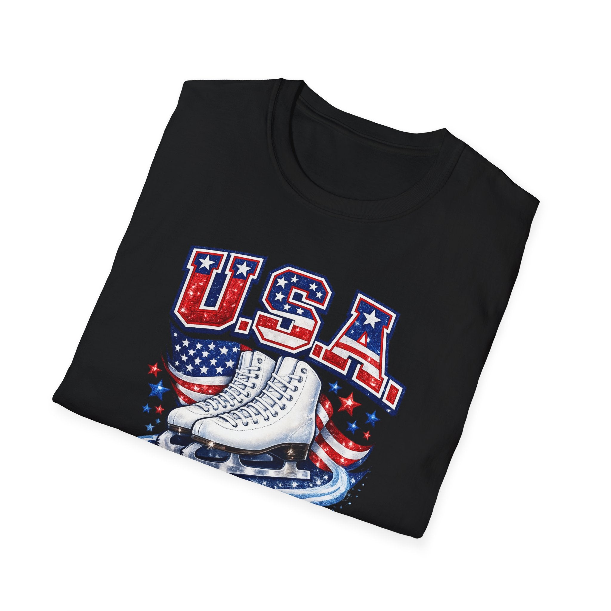 U.S.A. figure skating Unisex Softstyle T-Shirt