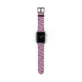 Wavy Red White Blue Pattern Watch Band — Abstract Striped Apple Watch Strap
