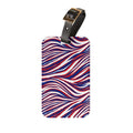 Buffalo Red White Blue Stripe Luggage Tag | Swirl Design