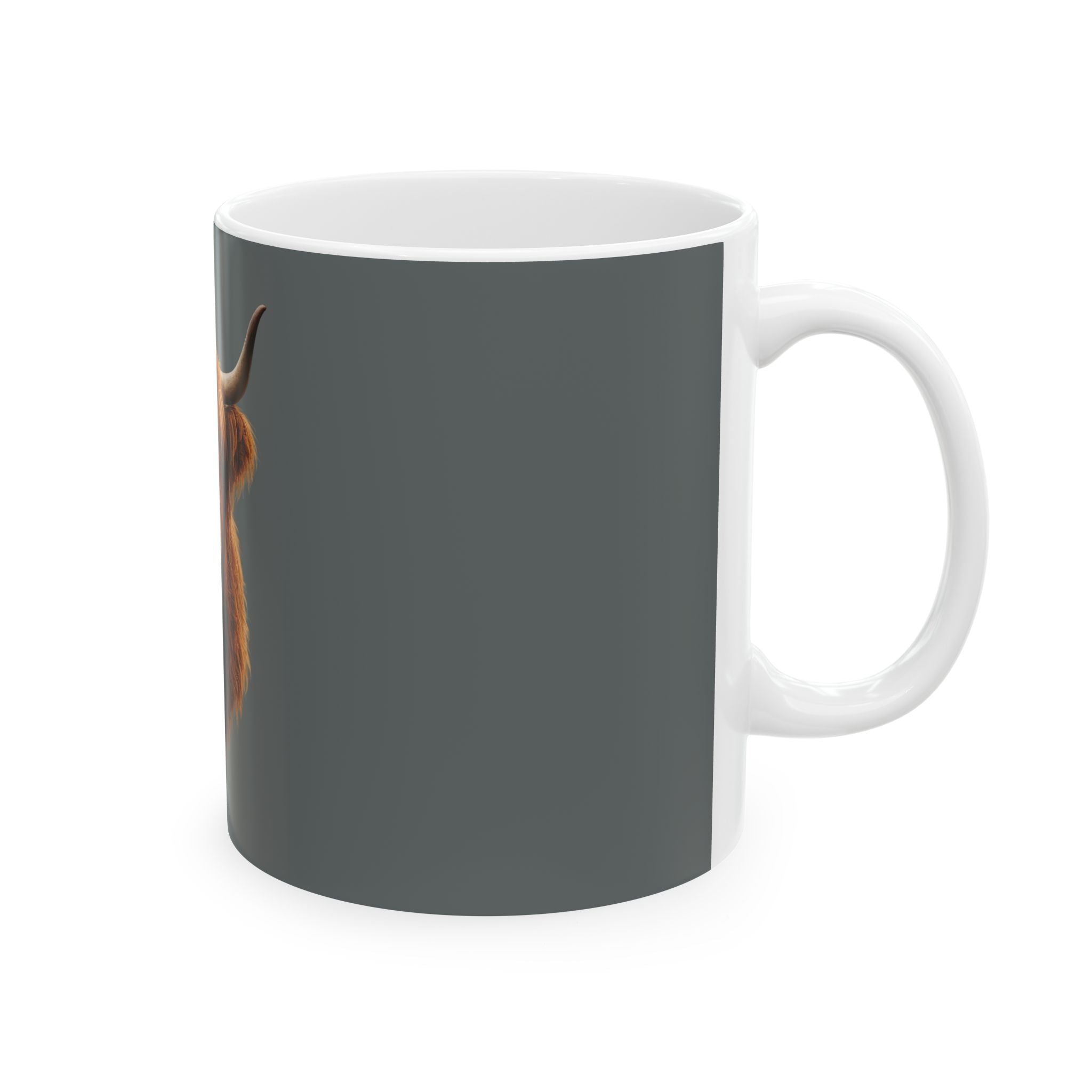 Highland Cow Head Mug | Ceramic Coffee Mug