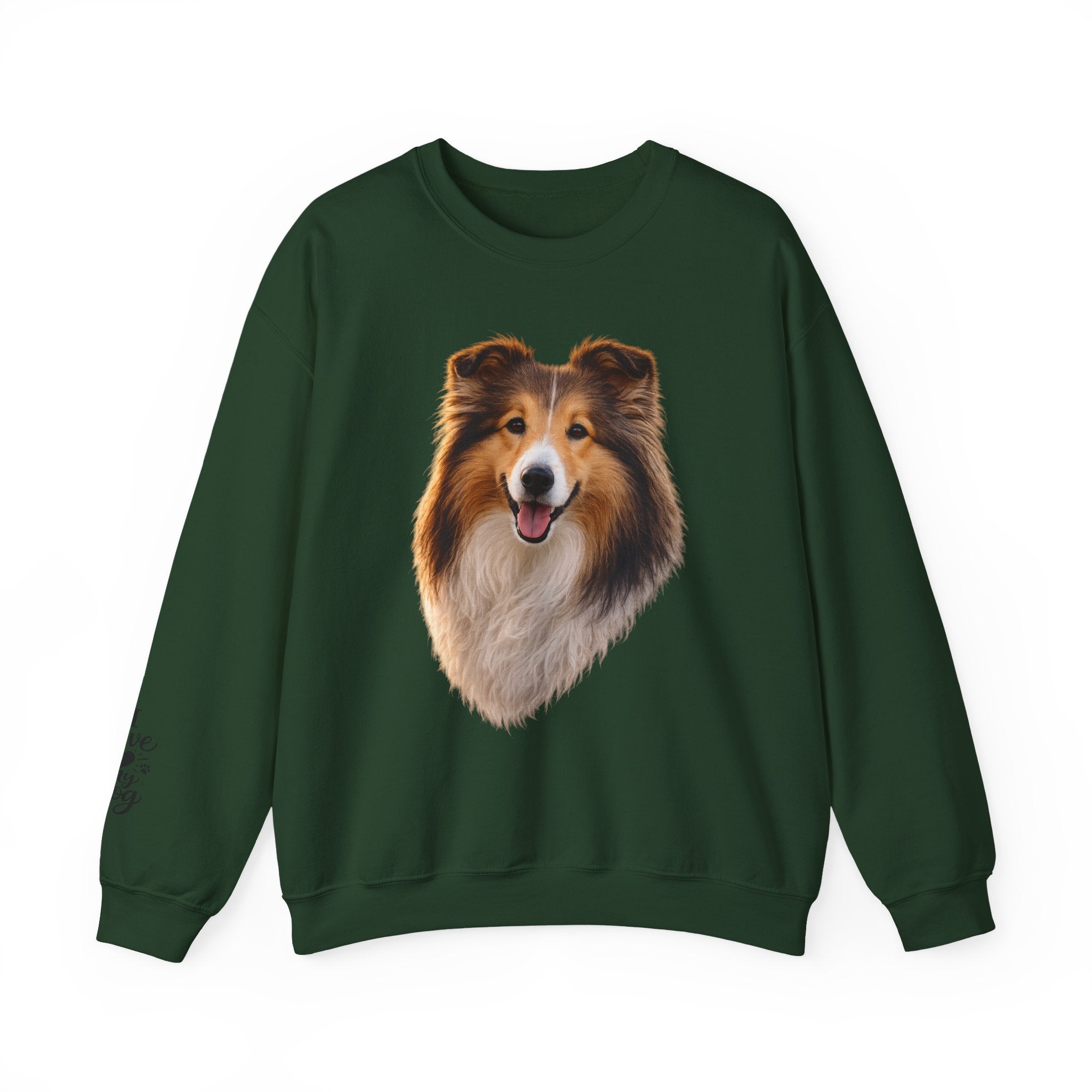 Smiling Collie Crewneck Sweatshirt | Collie Face Pullover