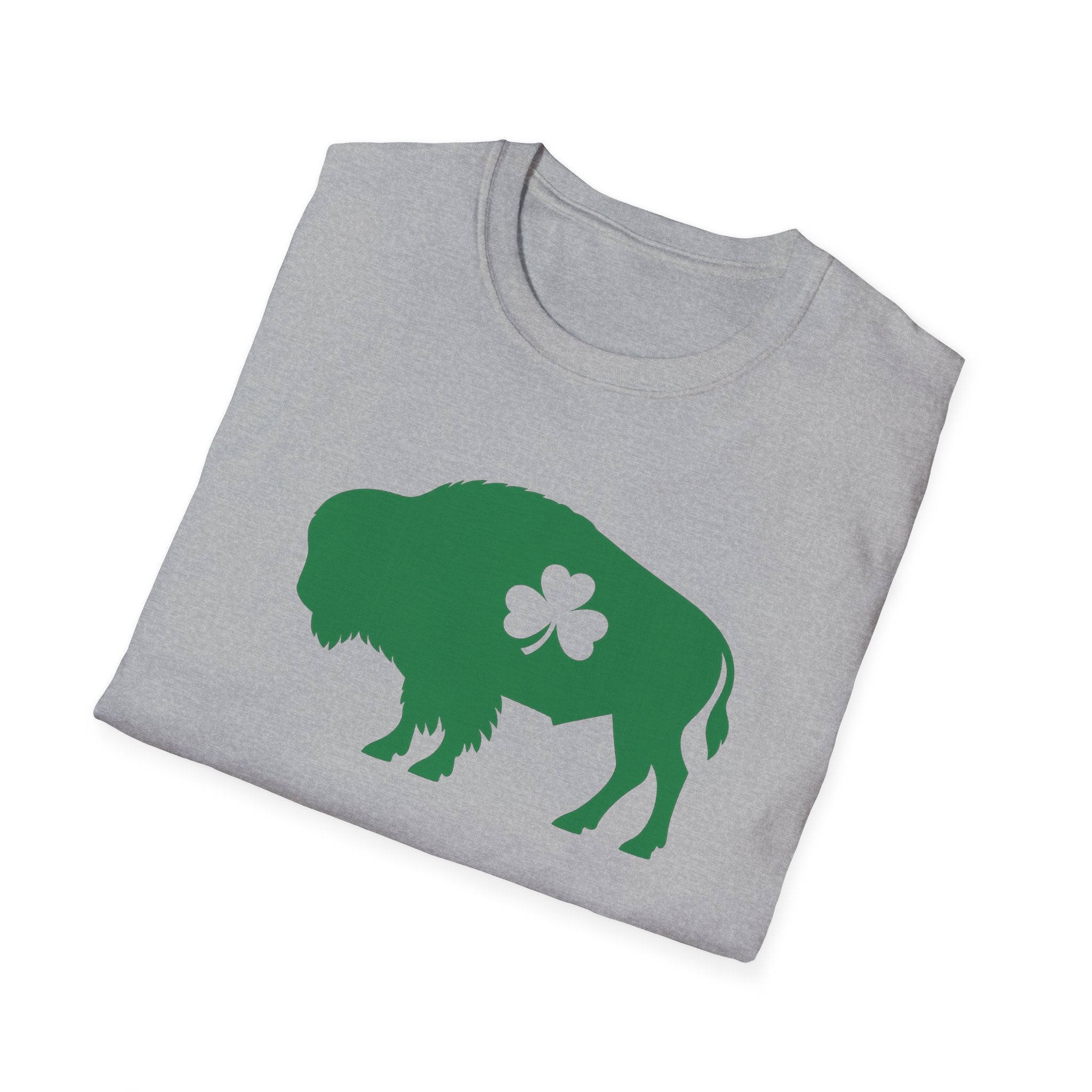 St. Patrick's Buffalo T-Shirt – Green Shamrock Bison Tee