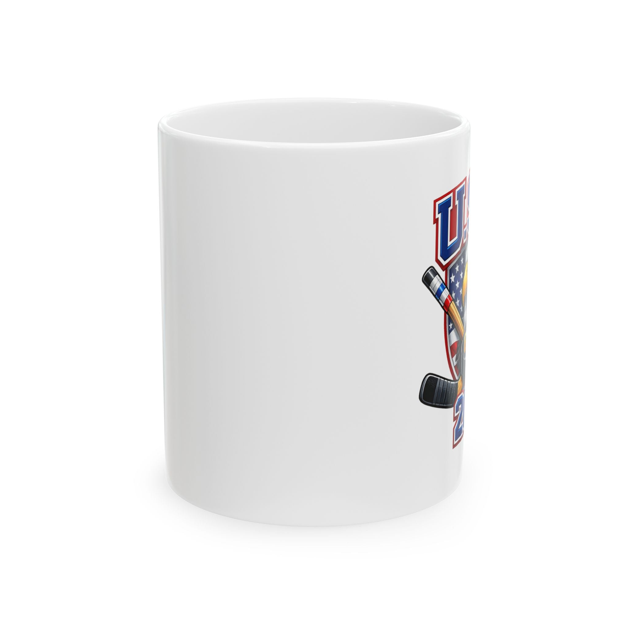 USA Hockey Ceramic Mug — Patriotic Ice Hockey Coffee Cup (11oz, 15oz)
