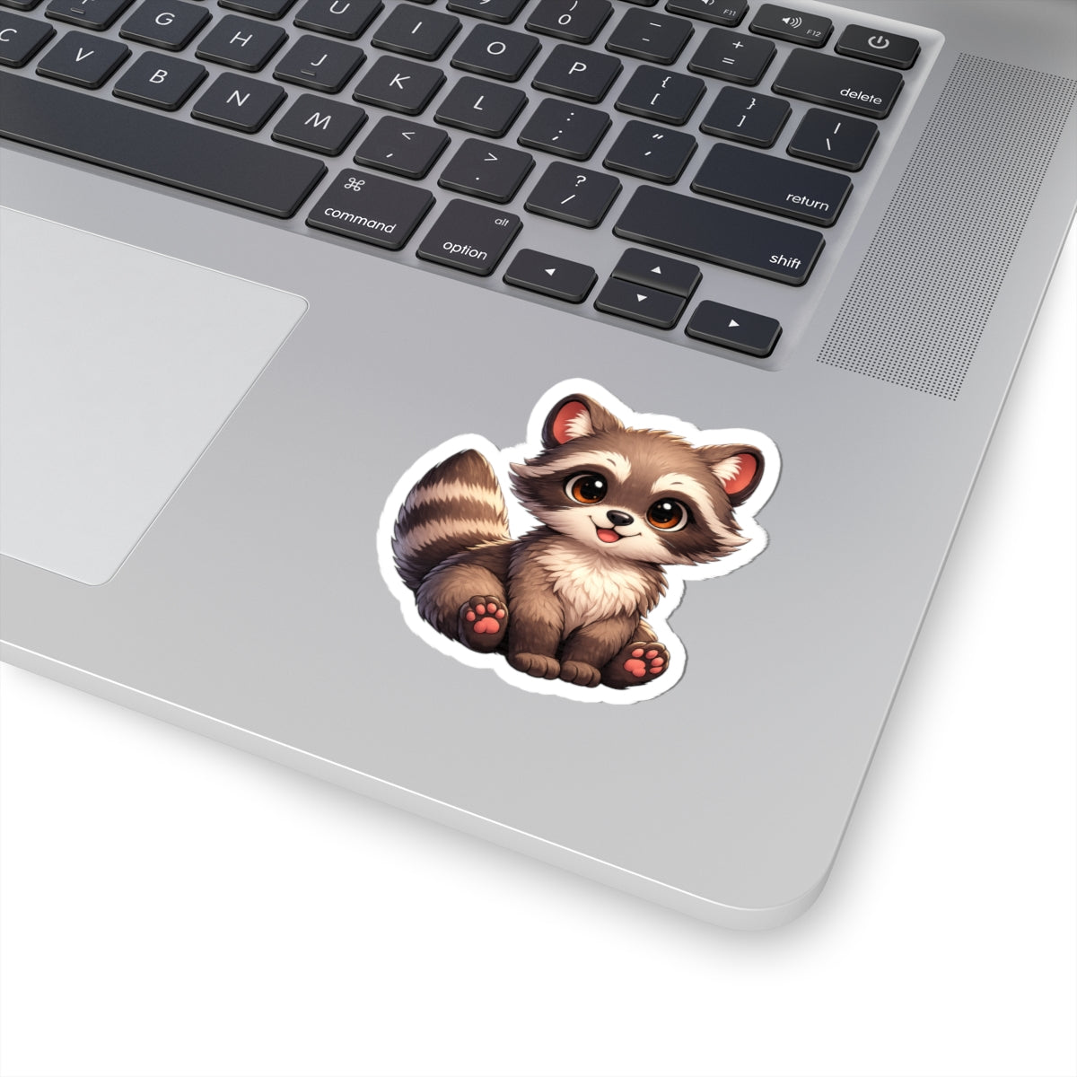 Cute Baby Raccoon Kiss-Cut Sticker | Cute Animal Vinyl Sticker