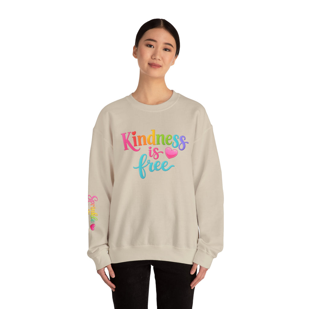 Kindness is Free sweatshirt | Crewneck, Rainbow Script