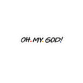 Friends OH. MY. GOD! Kiss-Cut Sticker | Script Logo Dots, Laptop Sticker