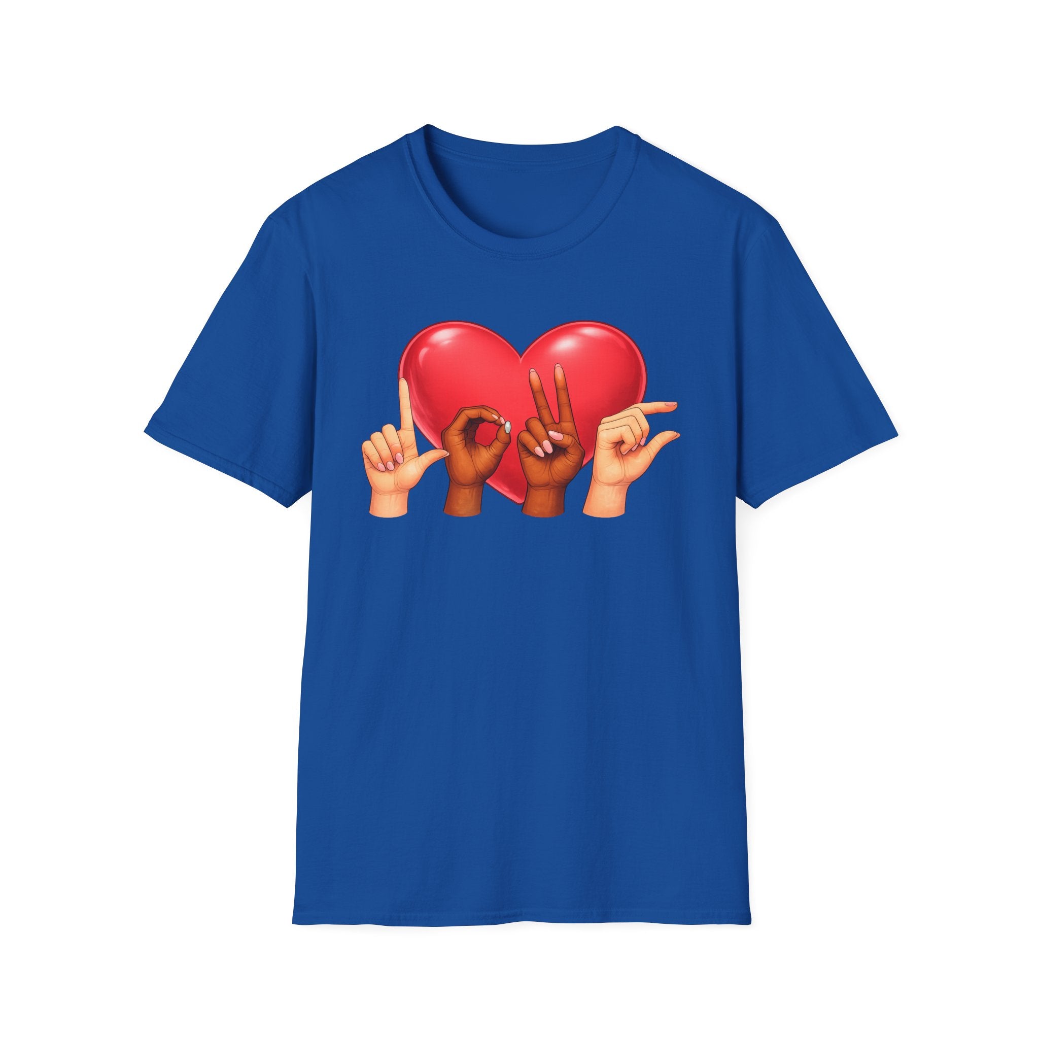 ASL Hands Love Heart T-Shirt | Hand Sign Heart Tee