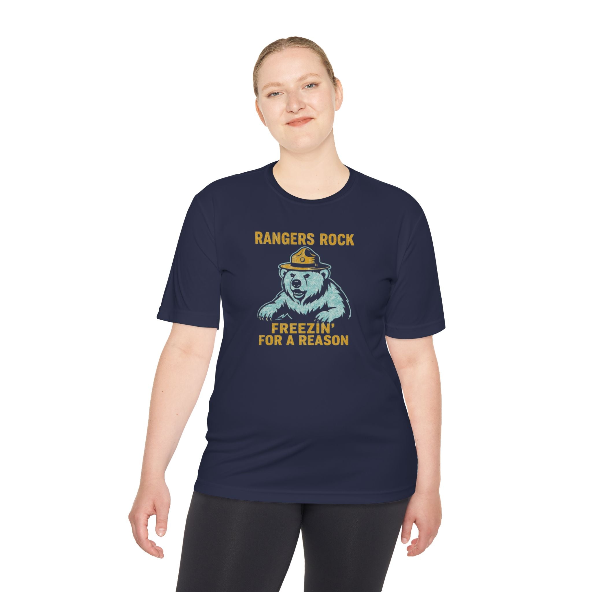 Rangers Rock Polar Bear with Ranger Hat T-Shirt | Freezin' for a Reason