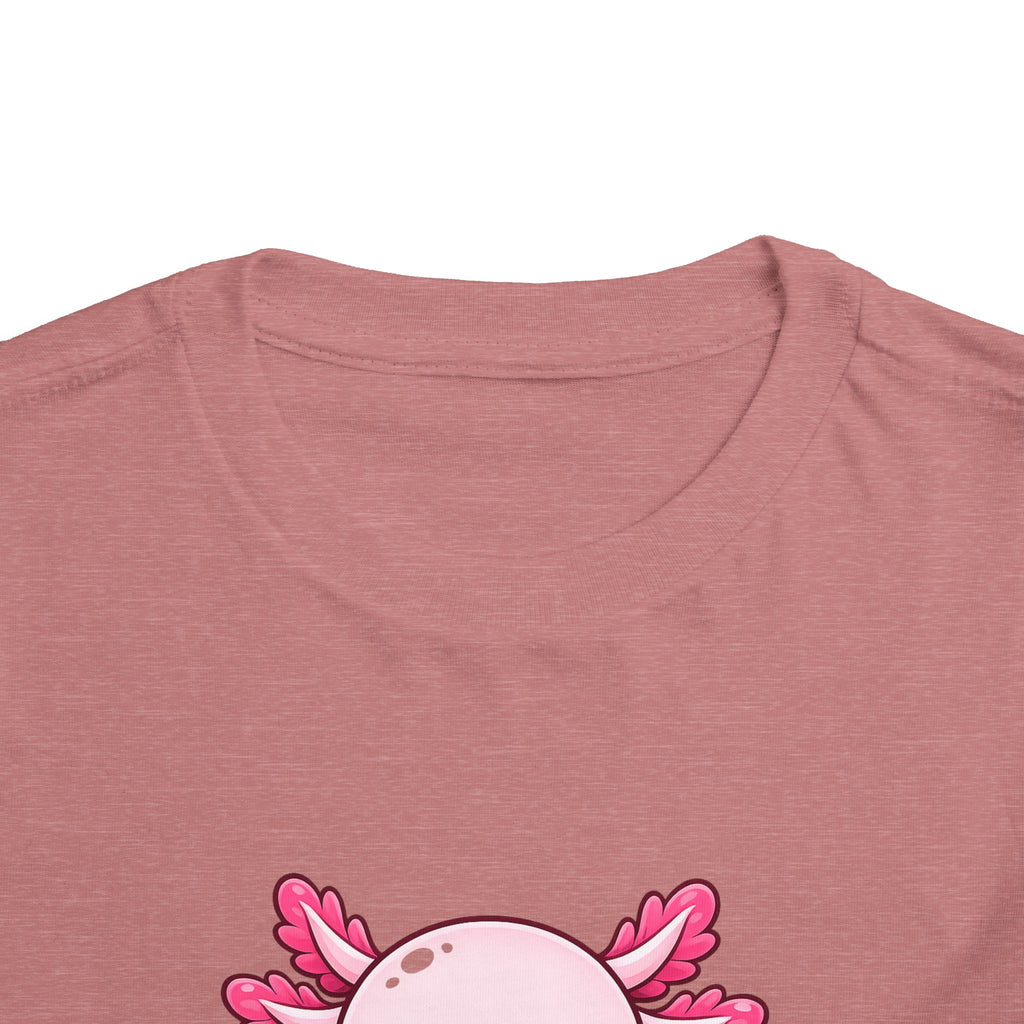 Pink Axolotl Illustration Toddler Tee | Cute Amphibian Shirt