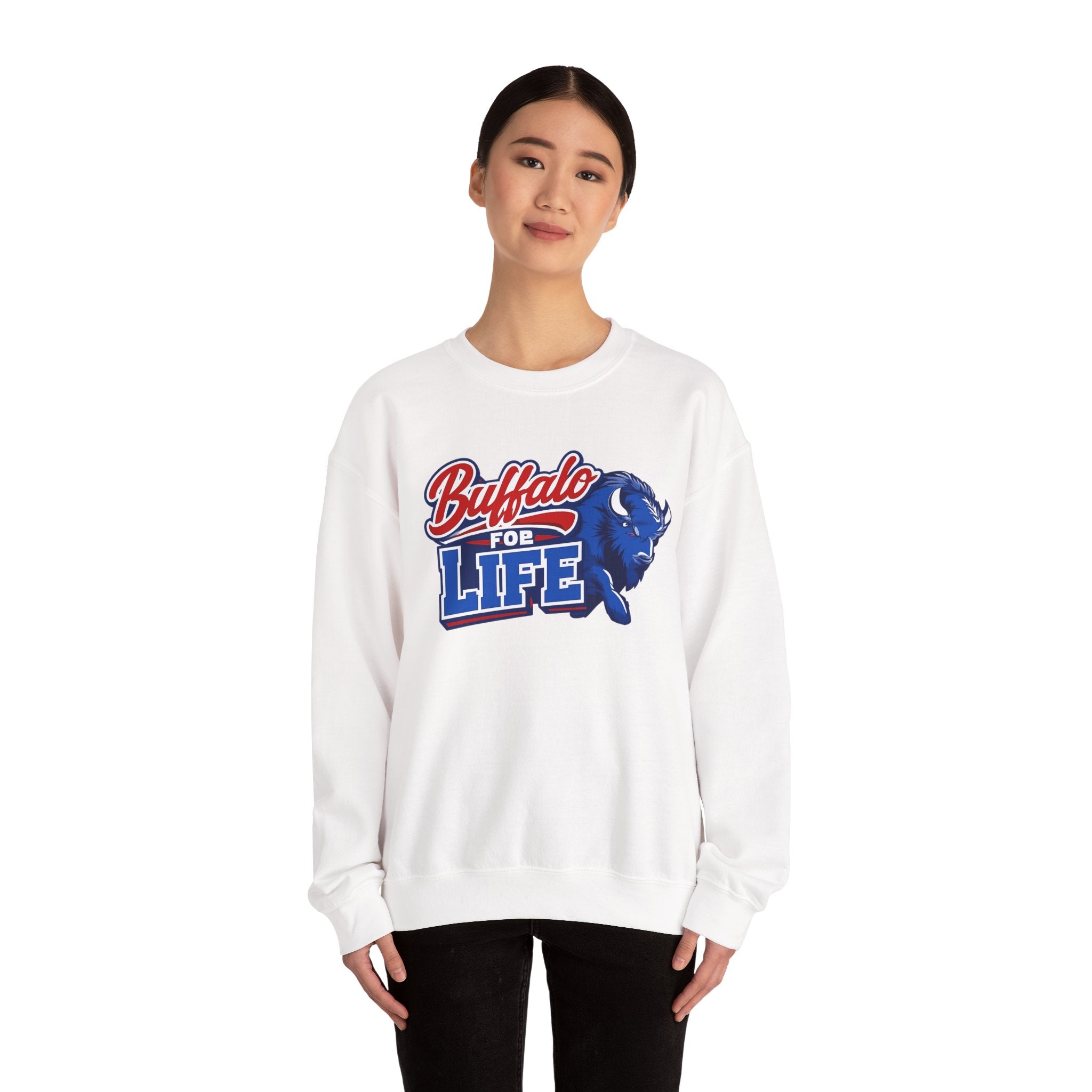Buffalo For Life sweatshirt | Buffalo buffalo sports logo crewneck