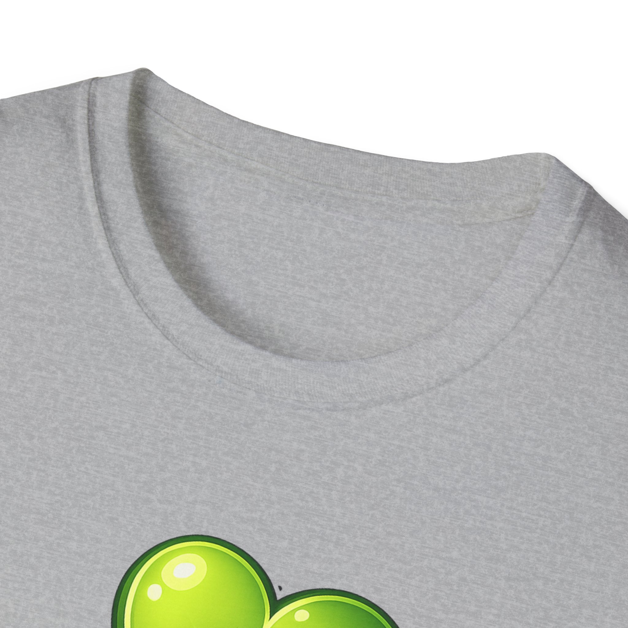 Green Shamrock with heart T-Shirt | Shamrock St. Patrick's Day Tee