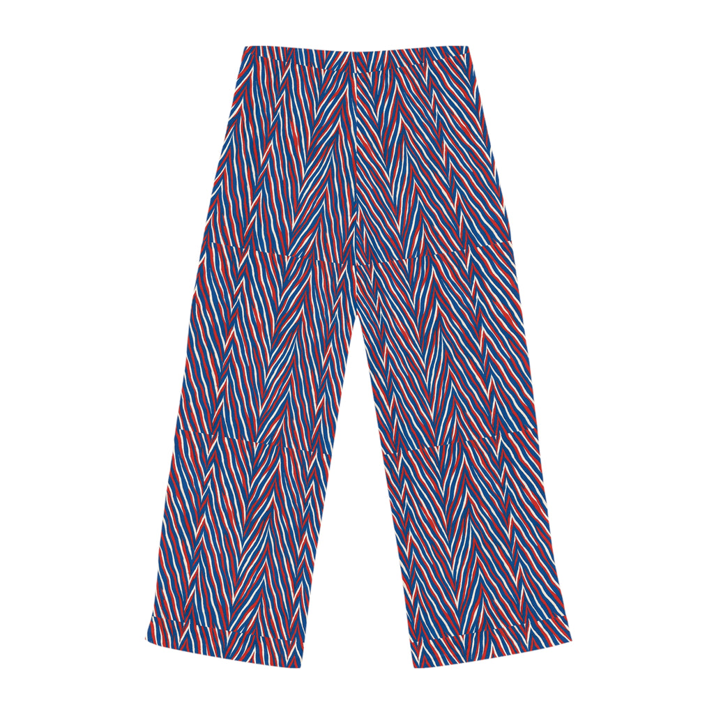 Red Blue Chevron Stripe Pajama Pants