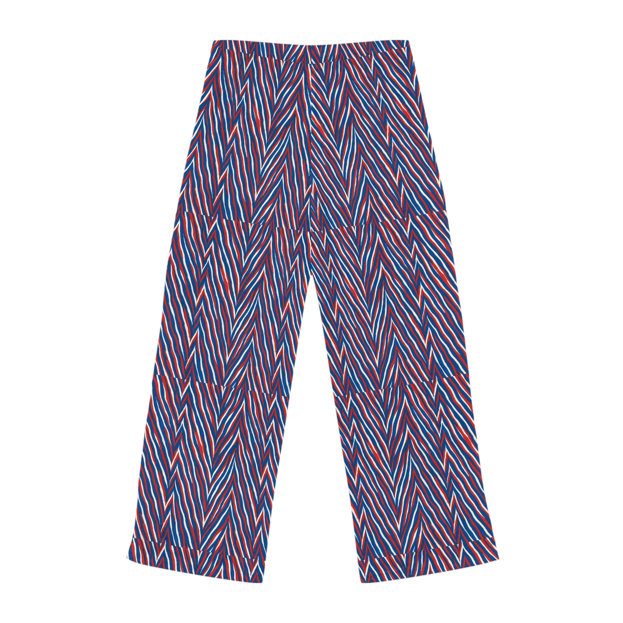 Red Blue Chevron Stripe Pajama Pants