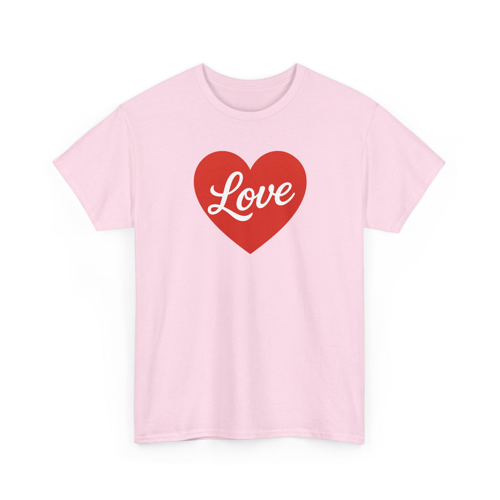 Red Heart Valentine's Day Love Script Tee