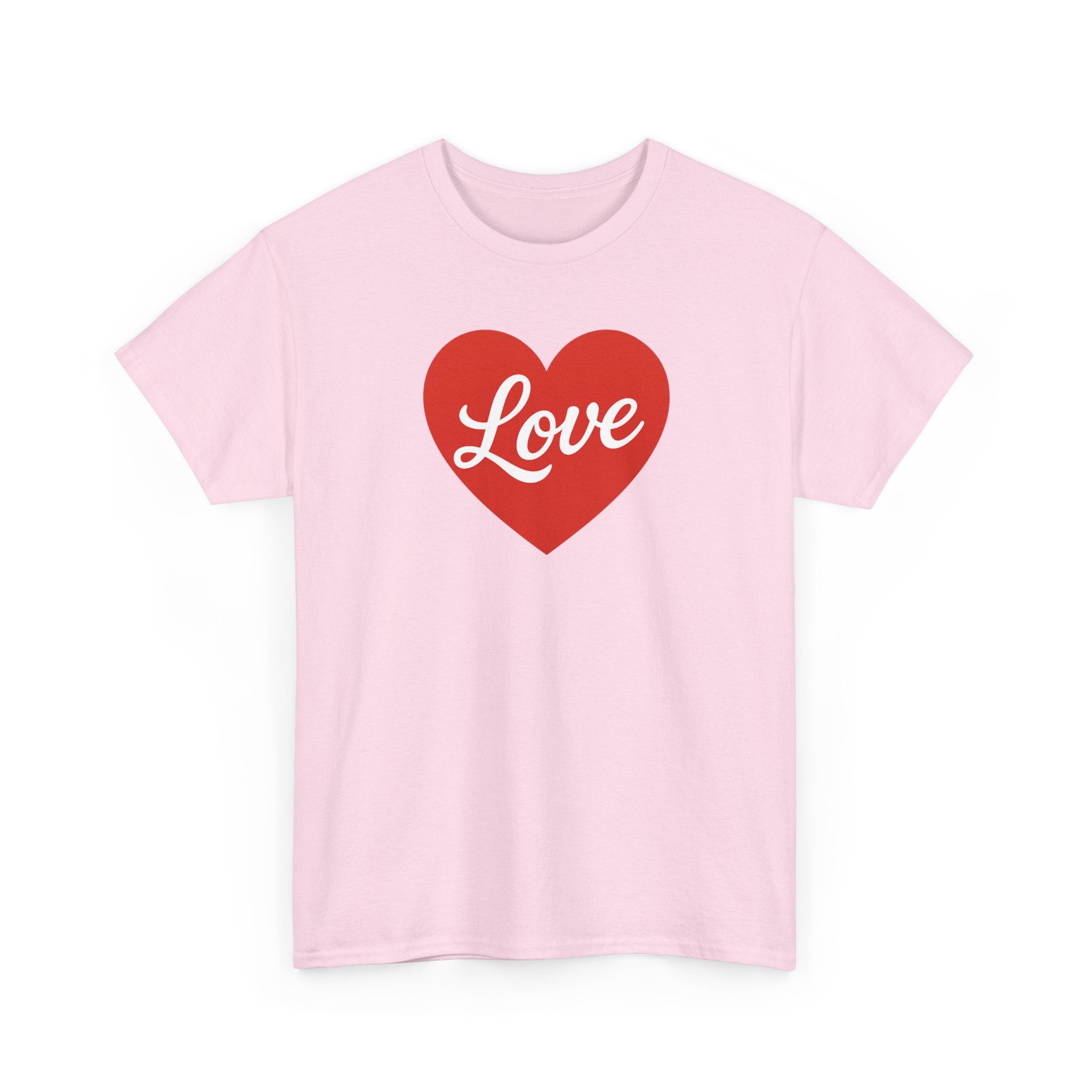 Red Heart Valentine's Day Love Script Tee