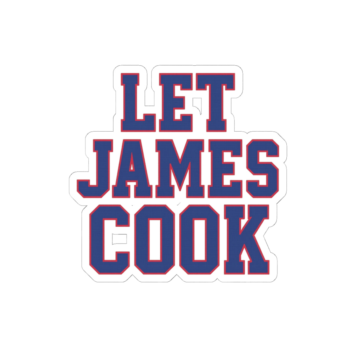 Let James Cook sticker | Kiss-cut vinyl decal