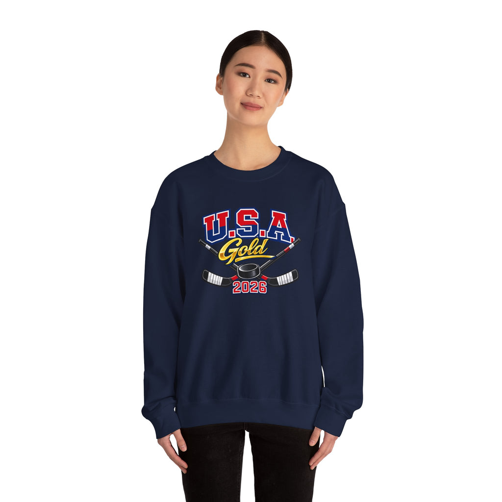 USA Gold 2026 Hockey Crewneck Sweatshirt