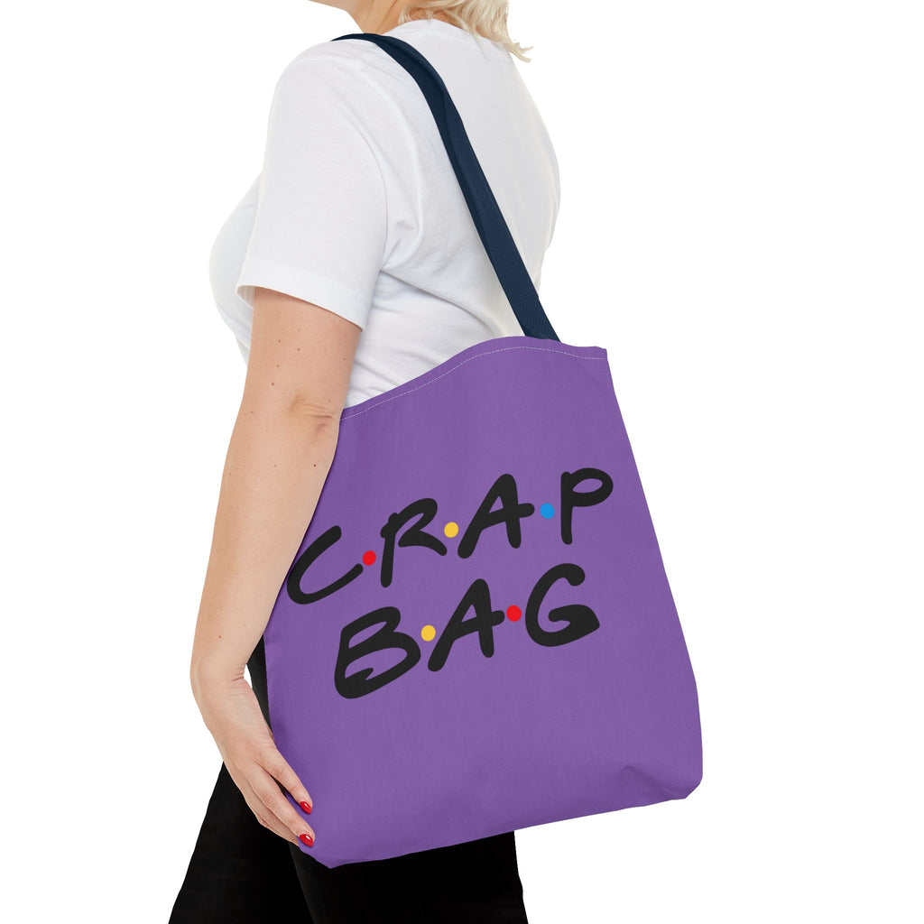Friends Crap Bag Tote Bag | Purple All-Over Print Tote