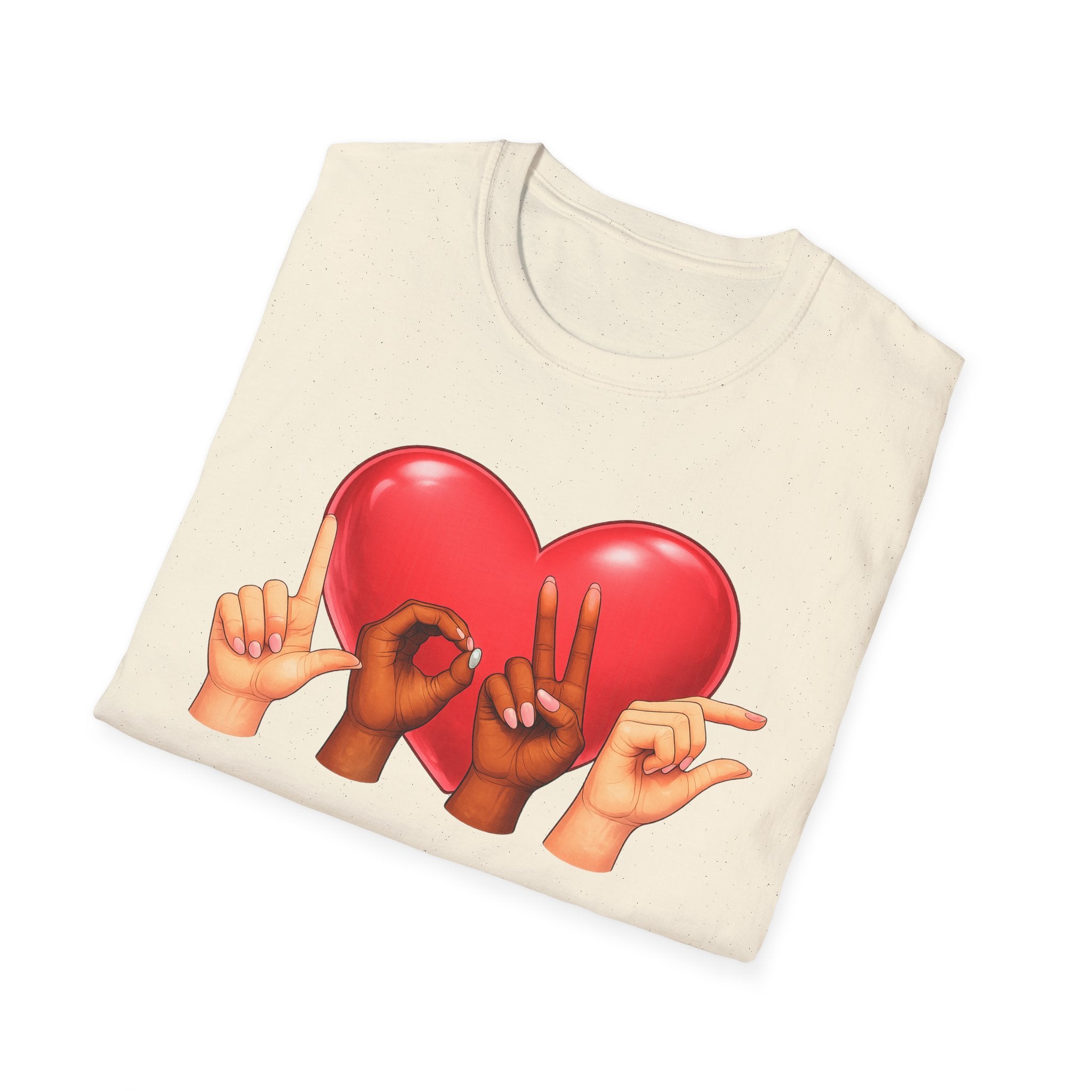 ASL Hands Love Heart T-Shirt | Hand Sign Heart Tee