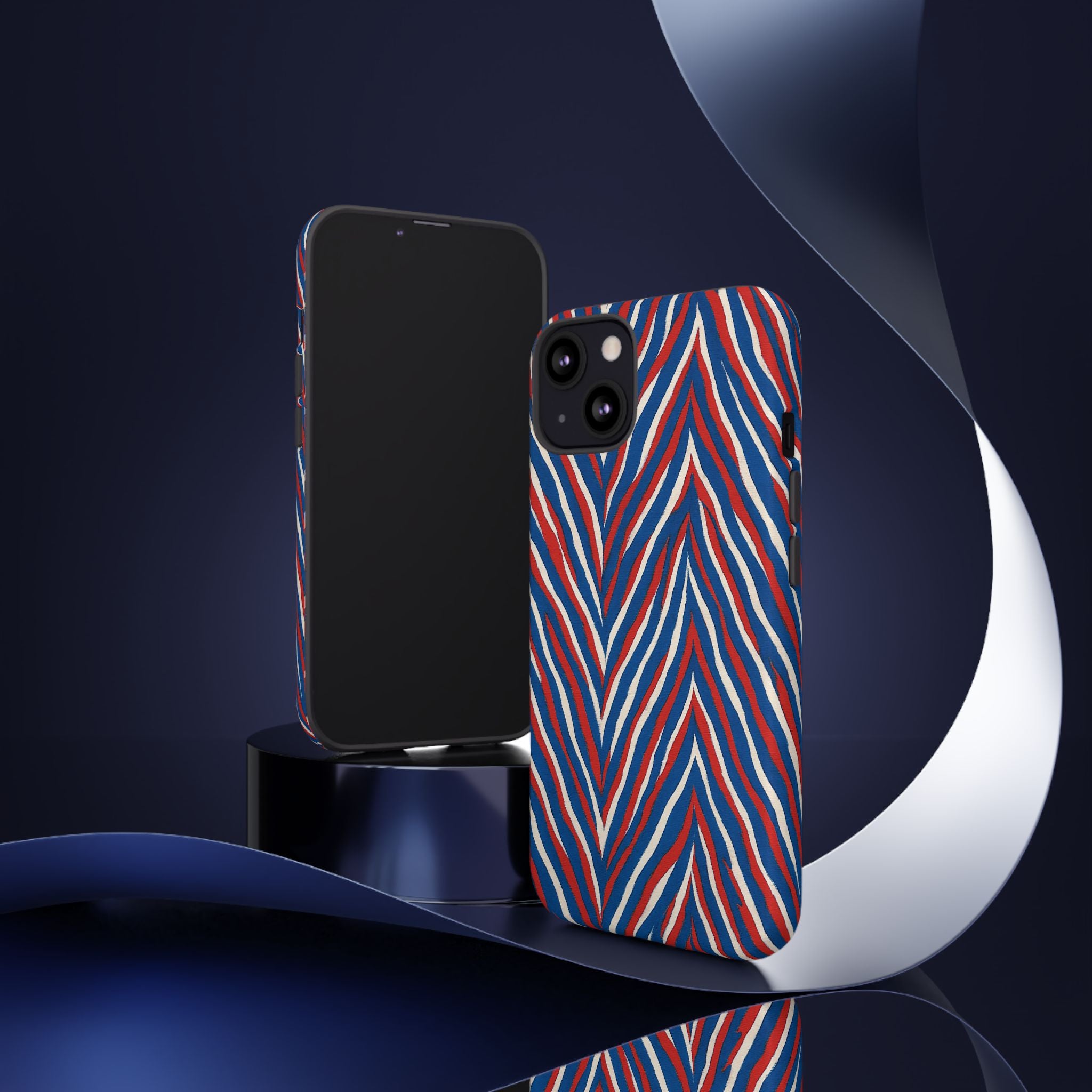 Red White Blue Zebra Stripe Tough Case | Patriotic Phone Cover