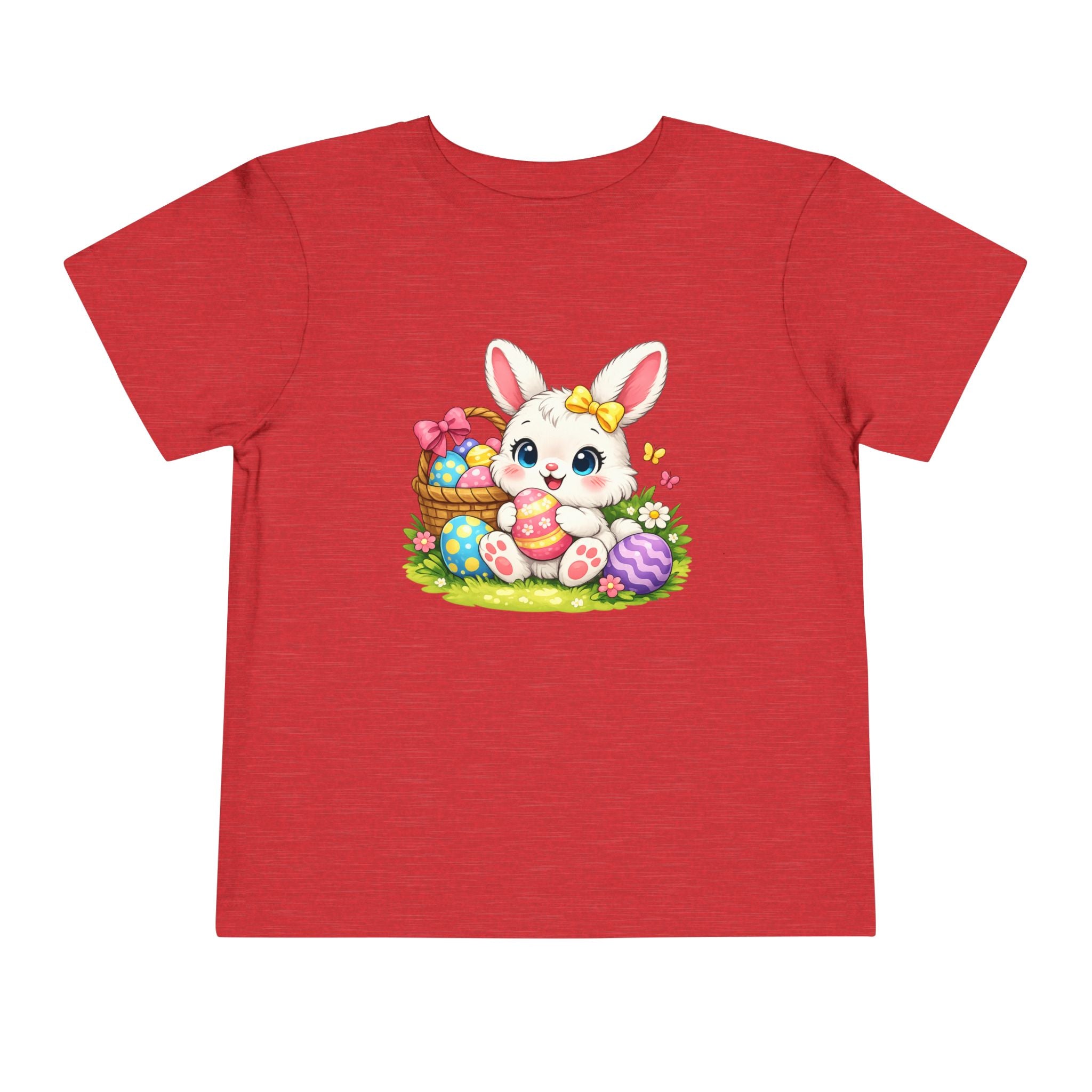 Easter Bunny Toddler Tee — Cute Baby Bunny with Easter Eggs
