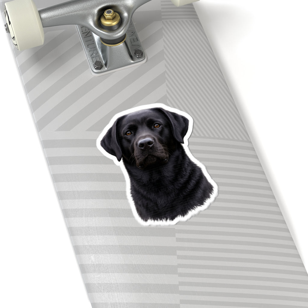 Black Labrador Retriever Portrait Sticker | Kiss-Cut Dog Sticker