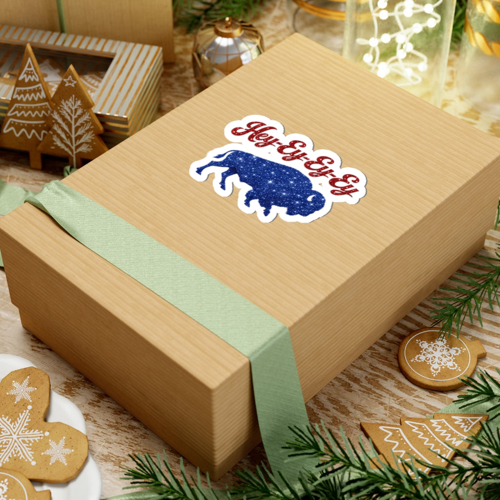 Hey-Ey-Ey-Ey Buffalo sticker | Kiss-Cut Sticker, Americana starry bison