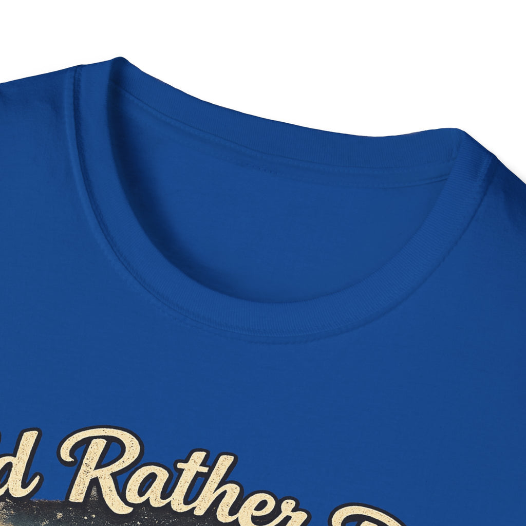I'd Rather Be Camping T-Shirt | Mountain Forest Sunset Camping Shirt