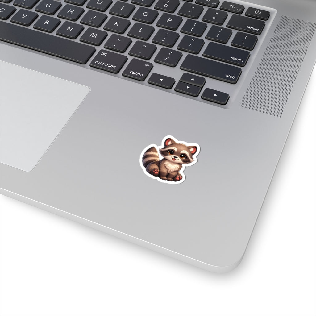 Cute Baby Raccoon Kiss-Cut Sticker | Cute Animal Vinyl Sticker