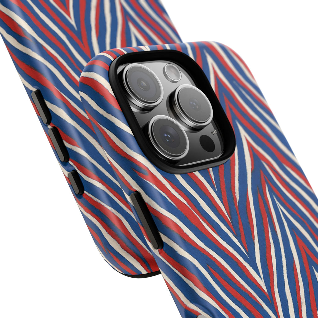 Red White Blue Zebra Stripe Tough Case | Patriotic Phone Cover