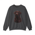 Chocolate Labrador Portrait Sweatshirt | Dog Face Crewneck