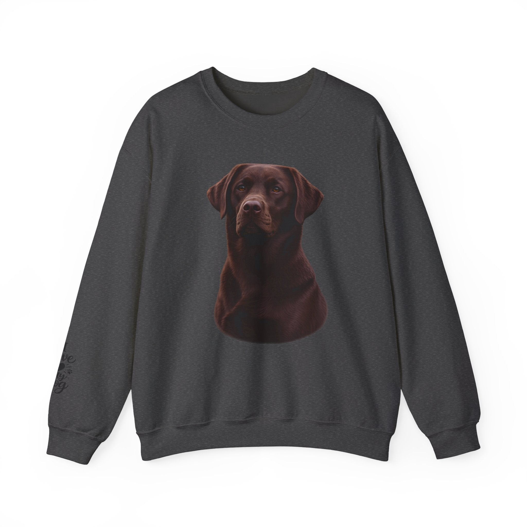 Chocolate Labrador Portrait Sweatshirt | Dog Face Crewneck