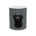 Black Labrador Portrait Mug | Dog Face Coffee Mug, Pet Lover Ceramic Mug