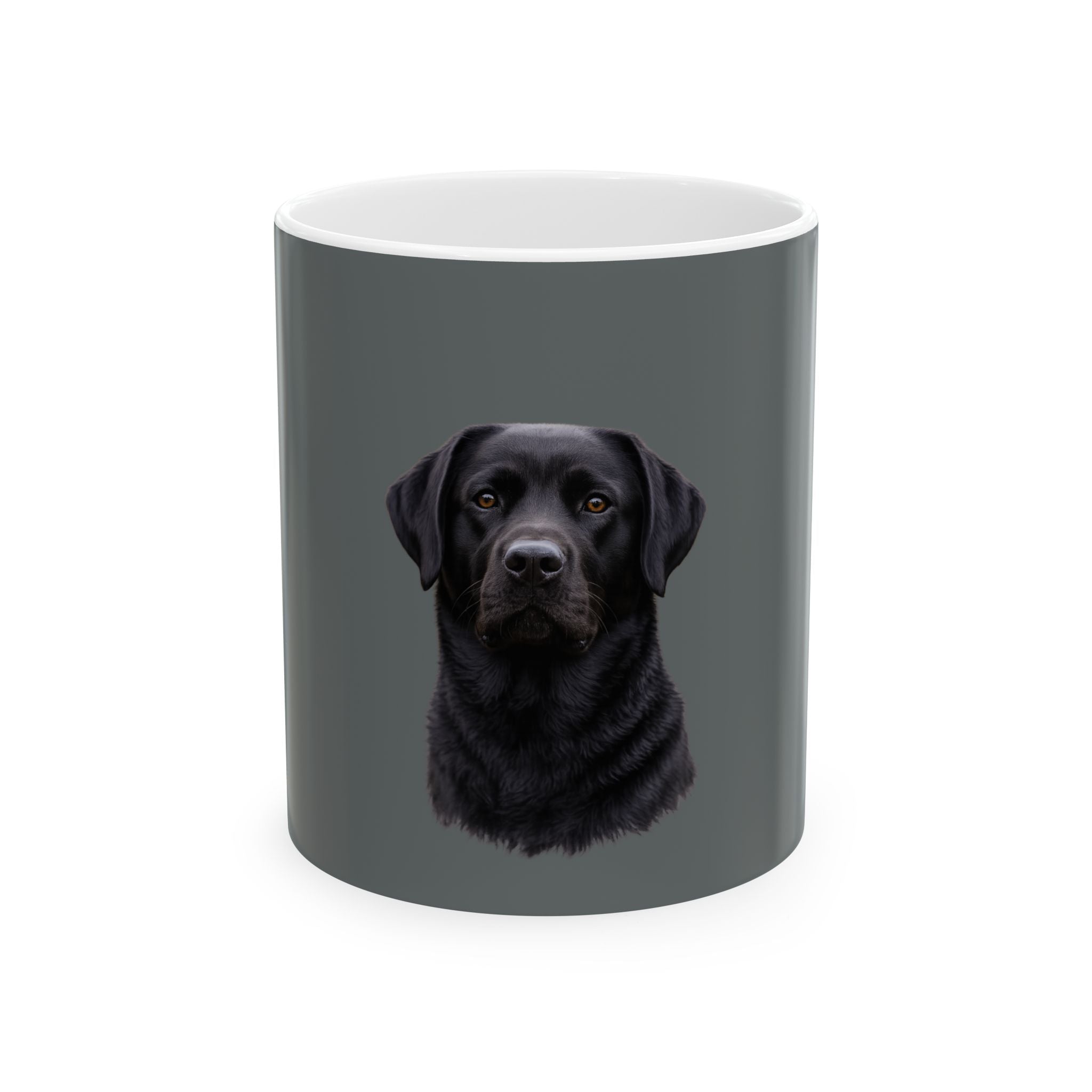Black Labrador Portrait Mug | Dog Face Coffee Mug, Pet Lover Ceramic Mug