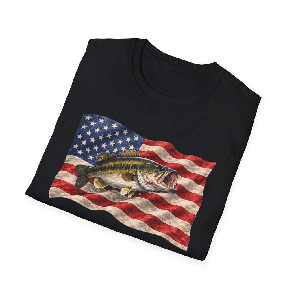Bass American Flag Unisex Softstyle T-Shirt